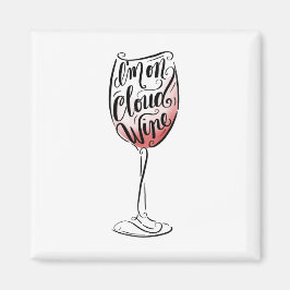 Hand Lettered and Illustrated Jag är på Cloud Vin Magnet