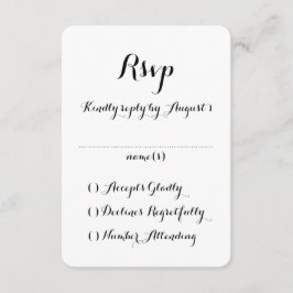 Hand Lettered Calligraphy-Bröllop OSA Card Kort