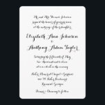 Hand Lettered Calligraphy bröllopsinbjudan Inbjudningar<br><div class="desc">Denna enkla inbjudan till elegant bröllop innehåller en handskriven stil från kalligrafi som kommer att komplettera ett bröllop på alla teman. Du kan inte gå fel med den här eleganten,  underskattad bröllopsinbjudan. Anpassa bakgrunden till färg så att den stämmer överens med bröllop-temat,  eller håll kvar med klassiskt vitt.</div>