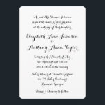 Hand Lettered Calligraphy bröllopsinbjudan Inbjudningar<br><div class="desc">Denna enkla inbjudan till elegant bröllop innehåller en handskriven stil från kalligrafi som kommer att komplettera ett bröllop på alla teman. Du kan inte gå fel med den här eleganten,  underskattad bröllopsinbjudan. Anpassa bakgrunden till färg så att den stämmer överens med bröllop-temat,  eller håll kvar med klassiskt vitt.</div>