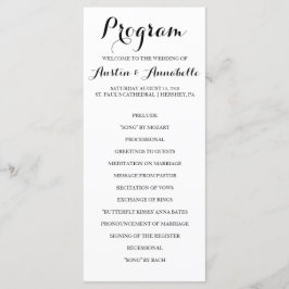Hand Lettered Calligraphy-Bröllopsprogram Program