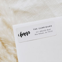 Hand-Lettered Cheers Retur Address Label
