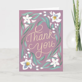 Hand Lettered Daffodil Tack Anteckningskort