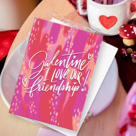 Hand Lettered Galentine's Day Helgkort