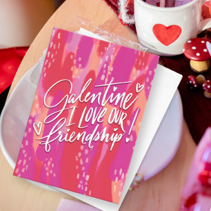 Hand Lettered Galentine's Day Helgkort