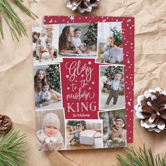 Hand Lettered Glory | Multifoto Collage Julkort (Skapare uppladdad)