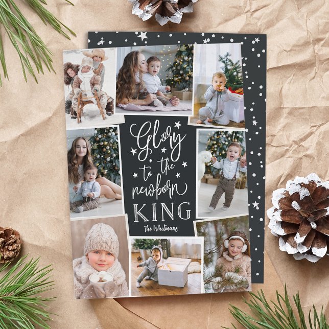 Hand Lettered Glory | Multifoto Collage Julkort (Skapare uppladdad)