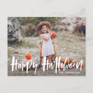 Hand-Lettered Halloween Halloween Photo Vykort