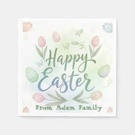 Hand-Lettered Happy Easter Watercolor Pappersservett