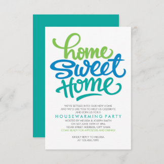 HAND LETTERED HOME SWEEME HOME | PARTY I HUSHÅLL INBJUDNINGAR
