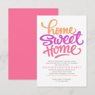 HAND LETTERED HOME SWEEME HOME | PARTY I HUSHÅLL INBJUDNINGAR