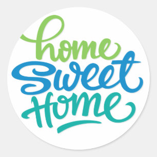 HAND LETTERED HOME SWEEME HOME PARTY I HUSHÅLL RUNT KLISTERMÄRKE