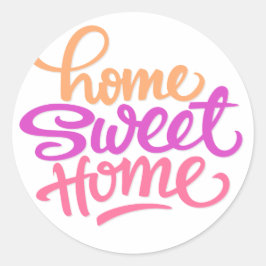 HAND LETTERED HOME SWEEME HOME | PARTY I HUSHÅLLNI RUNT KLISTERMÄRKE