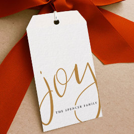 Hand Lettered Joy Presentetikett