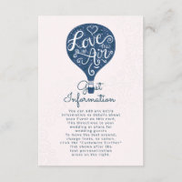 Hand Lettered Kärlek Navy Bröllop Information
