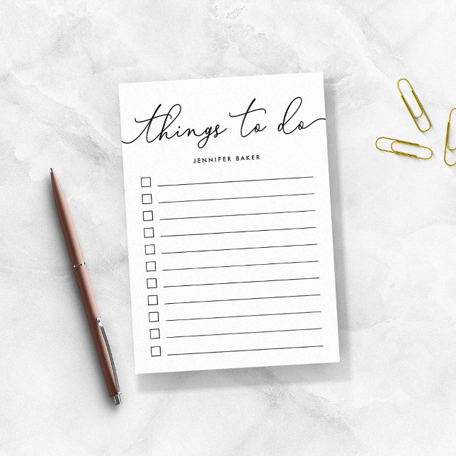 Hand Lettered Sak to Do Post-it Block (Skapare uppladdad)