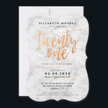 HAND LETTERED SCRIPT-trendig kopparmarmor Inbjudningar<br><div class="desc">*** OBS - SKINKOPPARENS FOLIEFFEKT ÄR ETT UTTRYCKT BILD *** EN toppen enkel, men ändå snyggt inbjudningsdesign för BIRTHDAY. Wow dina vänner och din familj med det här lilla numret;D-konfiguration som mall är det enkelt att lägga till egna uppgifter eller slått anpassningsknappen och du kan lägga till eller ändra text,...</div>