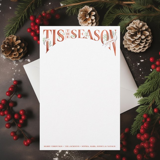 Hand-Lettered Tis Season-jul Brevpapper (Skapare uppladdad)