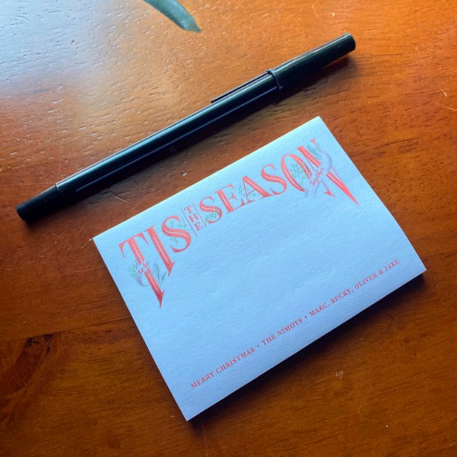 Hand-Lettered Tis Season-jul Post-it Block (Skapare uppladdad)