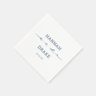Hand Lettered We Do Script Bröllop Pappersservett