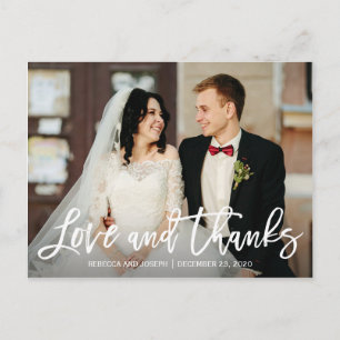 Hand Lettering Burgundy Blommigt Photo Tack Vykort