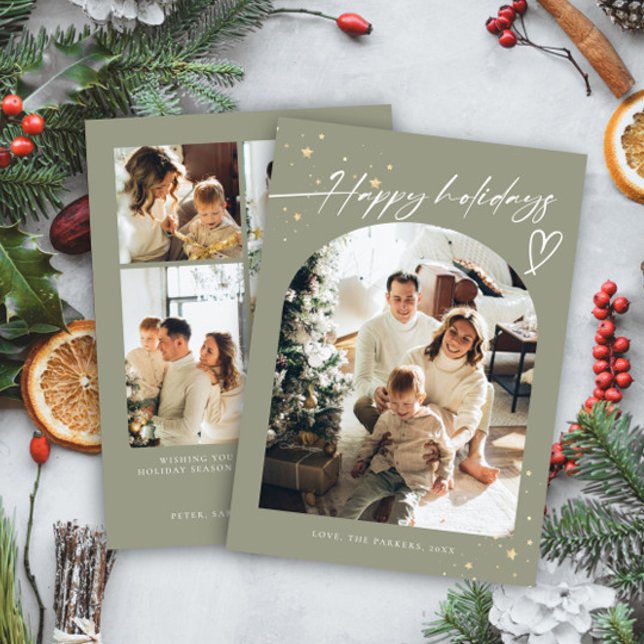 Hand Lettering God Jul Jul 5 Foto Julkort (Skapare uppladdad)