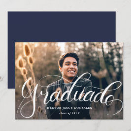 Hand Lettering Spain Graduado Studenten Photo Inbjudningar