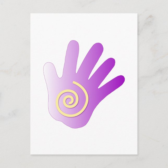 Hand - Lila Vykort (Framsida)