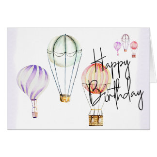 Hand Made Card Balloon - Happy Birthday Hälsningskort
