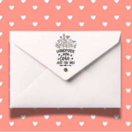 Hand Made med Kärlek Wildblomma Stämpel