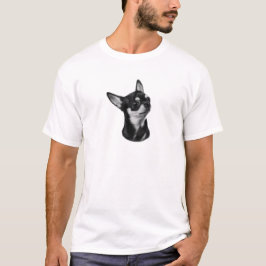 Hand målad chihuahua porträtt t shirt