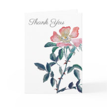 Hand målad Elegant Vattenfärg Vild Ro Flower