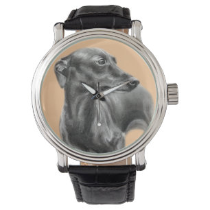 Hand målad Greyhound Acrylic Wall Clock Armbandsur