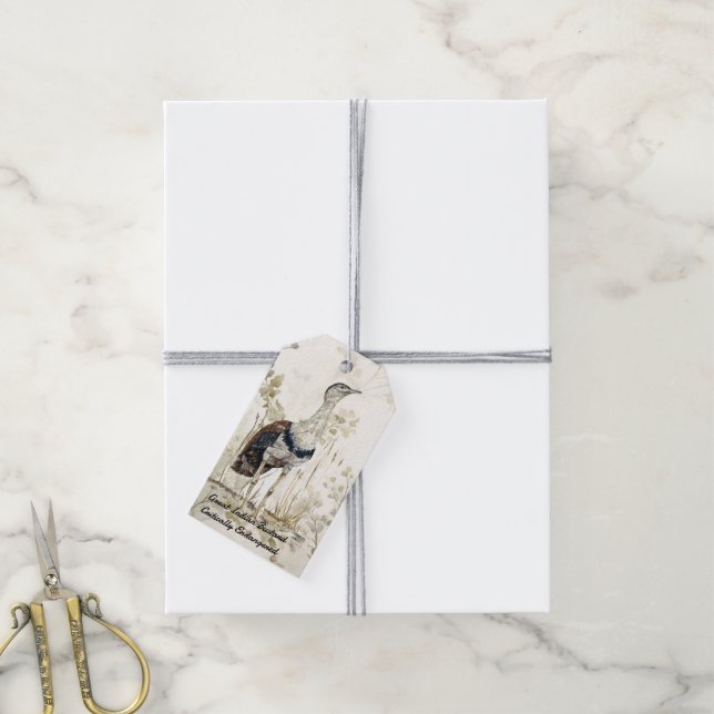 Hand-målad Underbar indianskägling Presentetikett (Med Snöre)