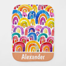 Hand målad vattenfärgsboho rainbows personlig