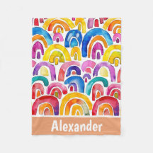 Hand målad vattenfärgsboho rainbows personlig