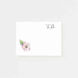 Hand målade blommor Design "Att göra" anteckningar Post-it Block