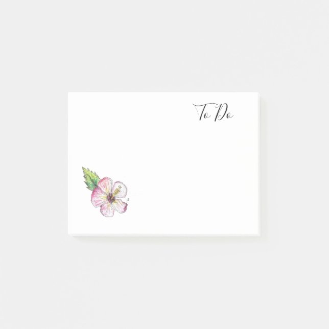 Hand målade blommor Design "Att göra" anteckningar Post-it Block (Framsida)