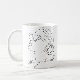 hand-målarflicka vara dig själv kaffemugg