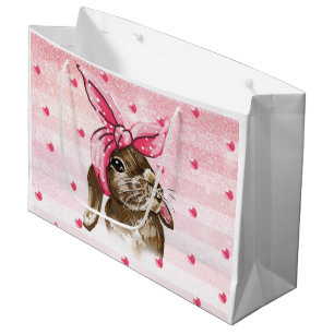 Hand målat Bunny glitter