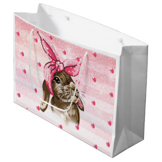 Hand målat Bunny glitter