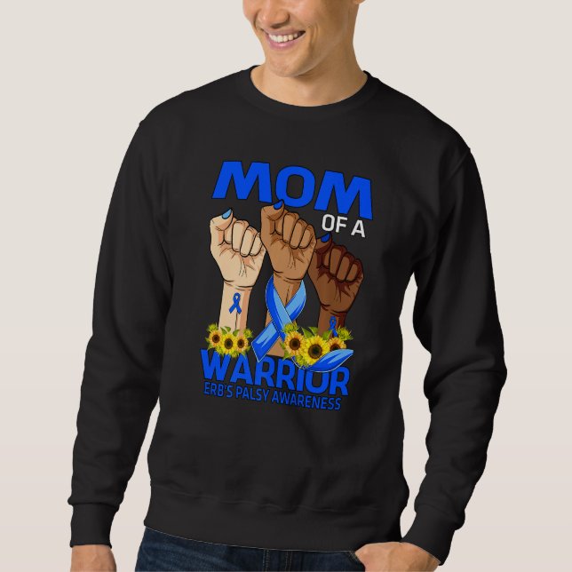 Hand Mamma av en Warrior Erb's Palsy Awareness Sun Lång Ärmad Tröja (Framsida)