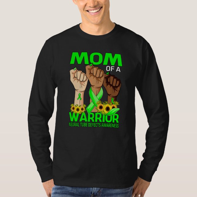 Hand Mamma i en krivare Neural Tube Defects Awaren T Shirt (Framsida)