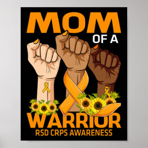 Hand Mamma i en Warrior RSD CRPS Awareness Solros Poster
