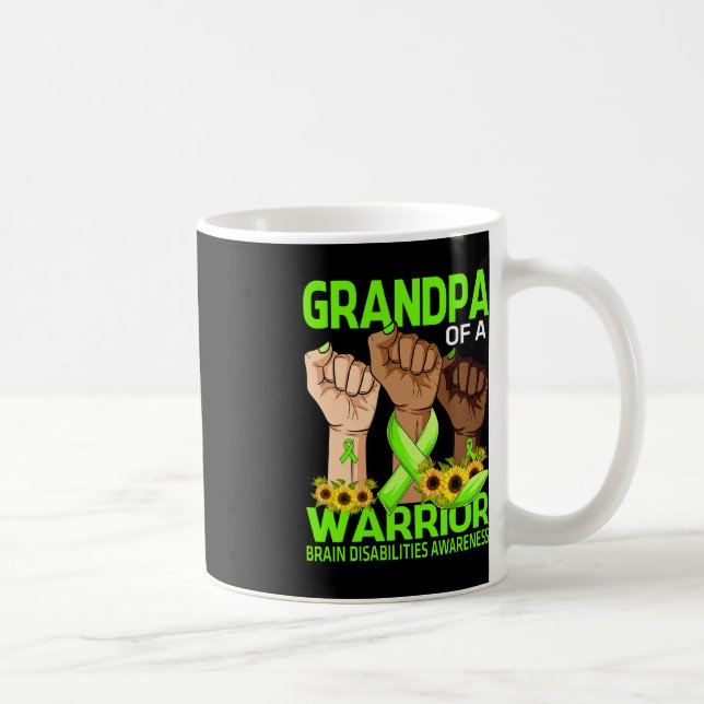 Hand morfar från en krigare hjärnfunktionsnedsättn kaffemugg (Höger)