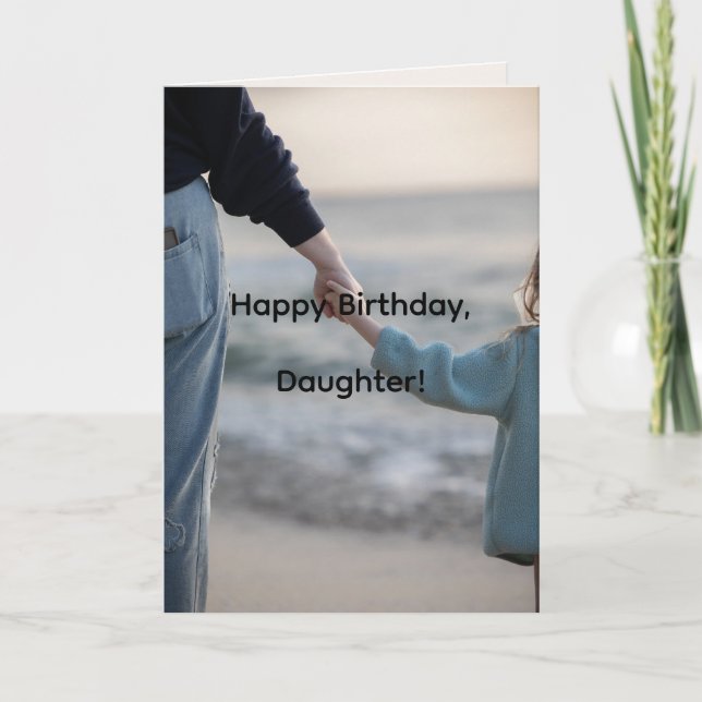 HAND N HAND DAUGHTER BIRTHDAY CARD KORT (Framsida)