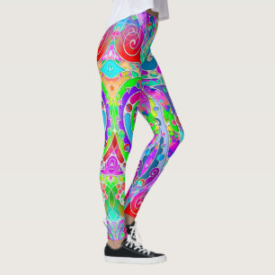 Hand- och digitalt måladt mönsterkonst 22 leggings