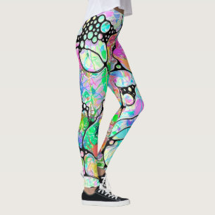 Hand och digitalt måladt mönsterkonst 31 leggings