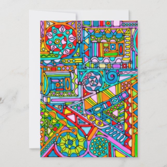 Hand- och digitalt måladt mönsterkonst 53 (Framsida)