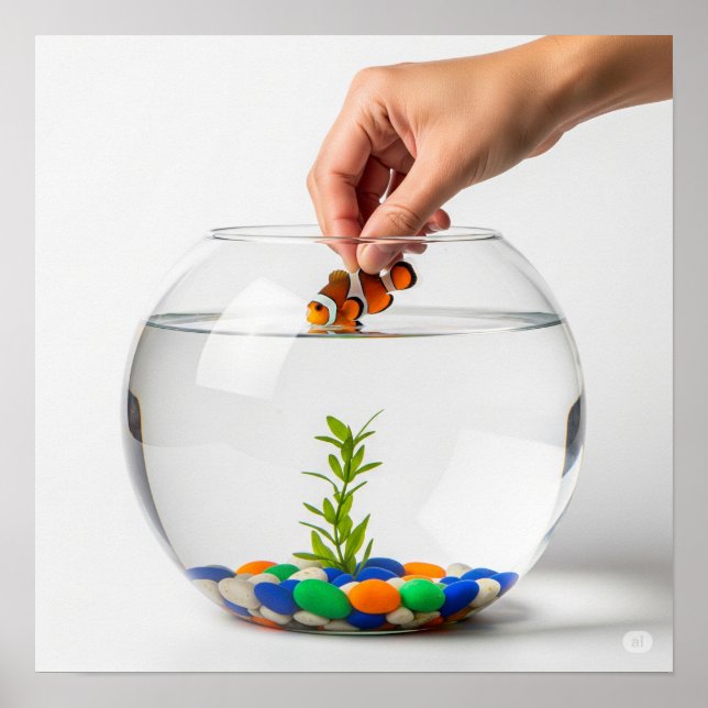 Hand- och fiskeckografik poster (Framsidan)